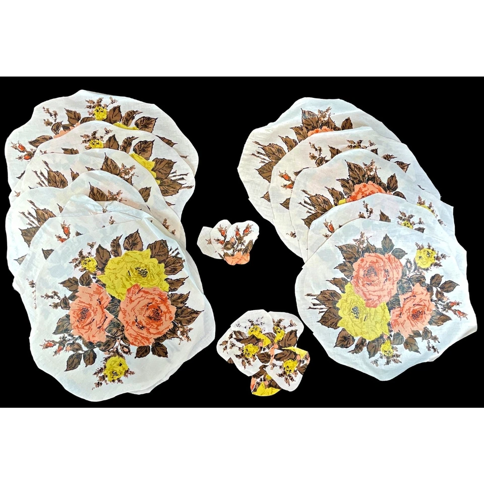 Everglaze Chintz Fabric LRG Lot 50s 60s Applique Nursery Kitchen Floral RARE VTG - Image 3 of 4