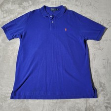 Polo by Ralph Lauren Mens XL Blue Polo Shirt Pony Logo Cotton Casual