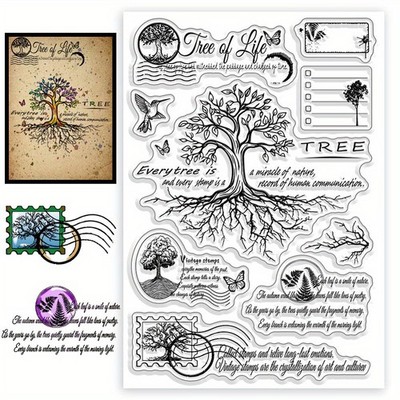 1sheet PVC Plastic Clear Stamps for Scrapbooking Photo Album tive