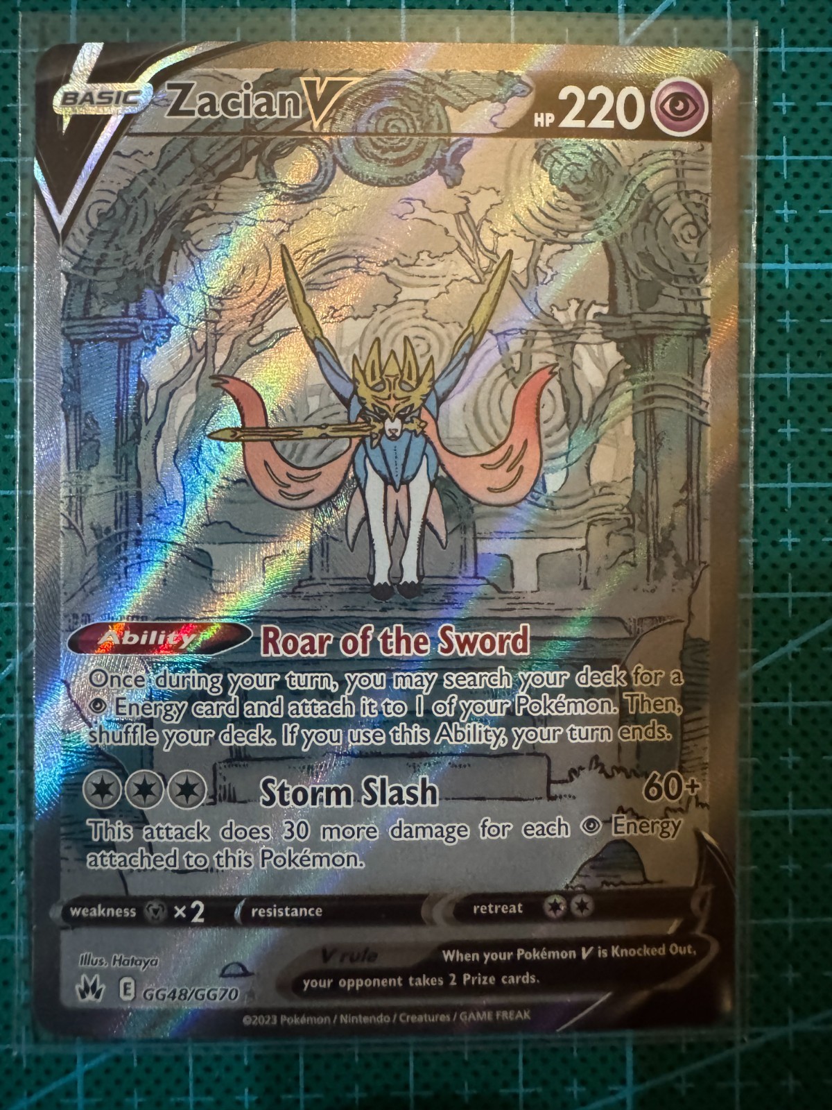 Pokemon TCG Zacian V GG48/GG70 Ultra Rare Crown Zenith Galarian Gallery English