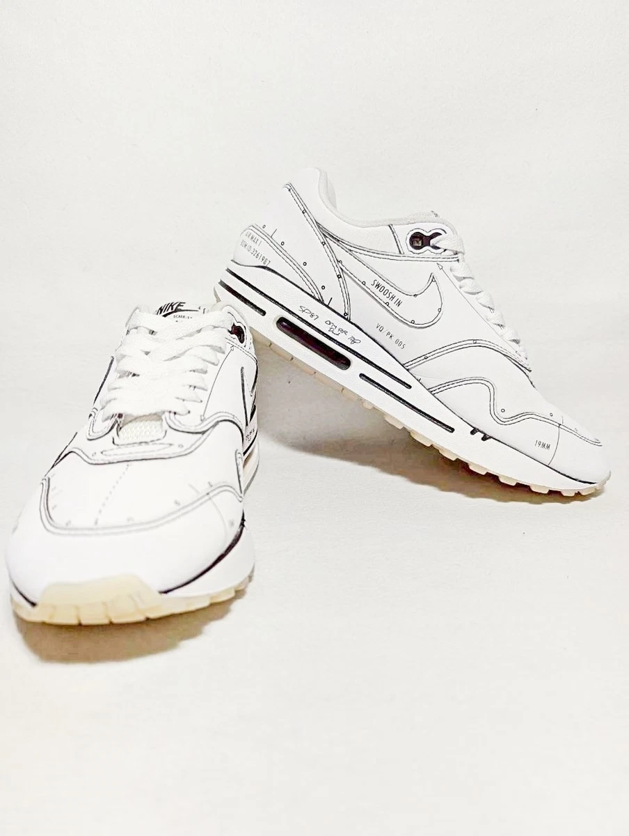 Preços baixos em Nike Air Max 1 Sketch To Shelf - Black | eBay