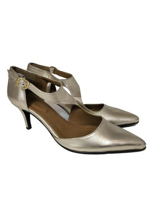 ALBA MODA Spitz-Pumps Damen Pumps Gr. DE 42 goldfarben Elegant