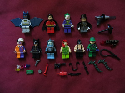 LEGO Batman Minifigures Lot.Robin Two Face,Bane,Penguin,Riddler ,Cat Woman,Joker