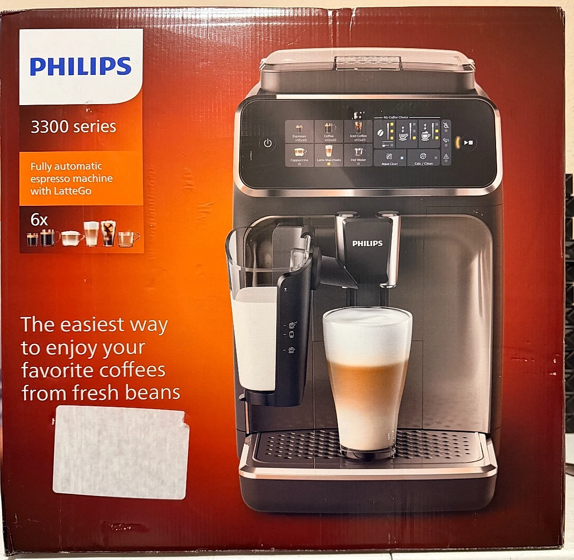 Philips 3300 Series Black Chrome Fully Automatic Espresso W/ LatteGo BRAND NEW
Opens in a new window