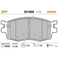 Valeo 301868 Bremsbelagsatz FüR Hyundai Kia Bremse BremsbeläGe