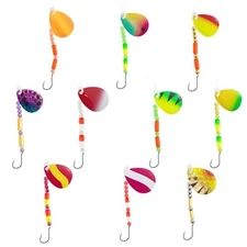 Dr. Fish 10 Pack Walleye Rigs Kit, 47 Inches, 15LB Mono Float Rig, 47", 10 Rigs