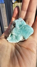 Rare Smithsonite crystal Specimen Bold blue Aragonite 42g 4.2cm Pakistan