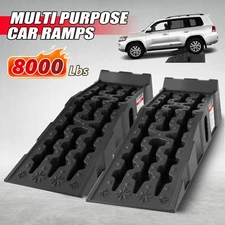 Ramps Low Profile Rubber Car Service Ramps Anti-slip- 2 Pack