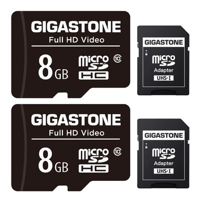 8GB MicroSDHC Speicherkarte 2er Pack SD Adapter für Action Kamera GoPro Drohne