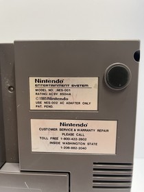 Nintendo Entertainment System NES Video Game Console Only NES-001 Gray PARTS!!
