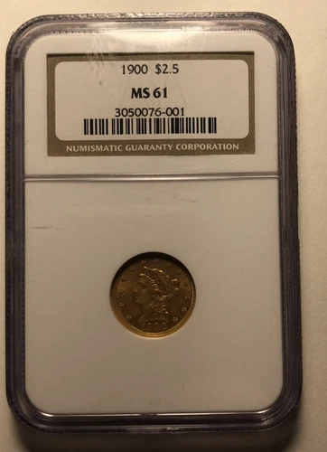 1900 $2.5 NGC MS 61 1900 $2.50 LIBERTY GOLD QUARTER EAGLE