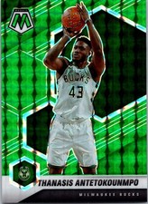 2020-21 THANASIS ANTETOKOUNMPO PANINI MOSAIC NBA #167 GREEN SP CARD MIL BUCKS