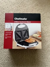 Chefmate 2-Slice Sandwich Maker - Brand New In Box