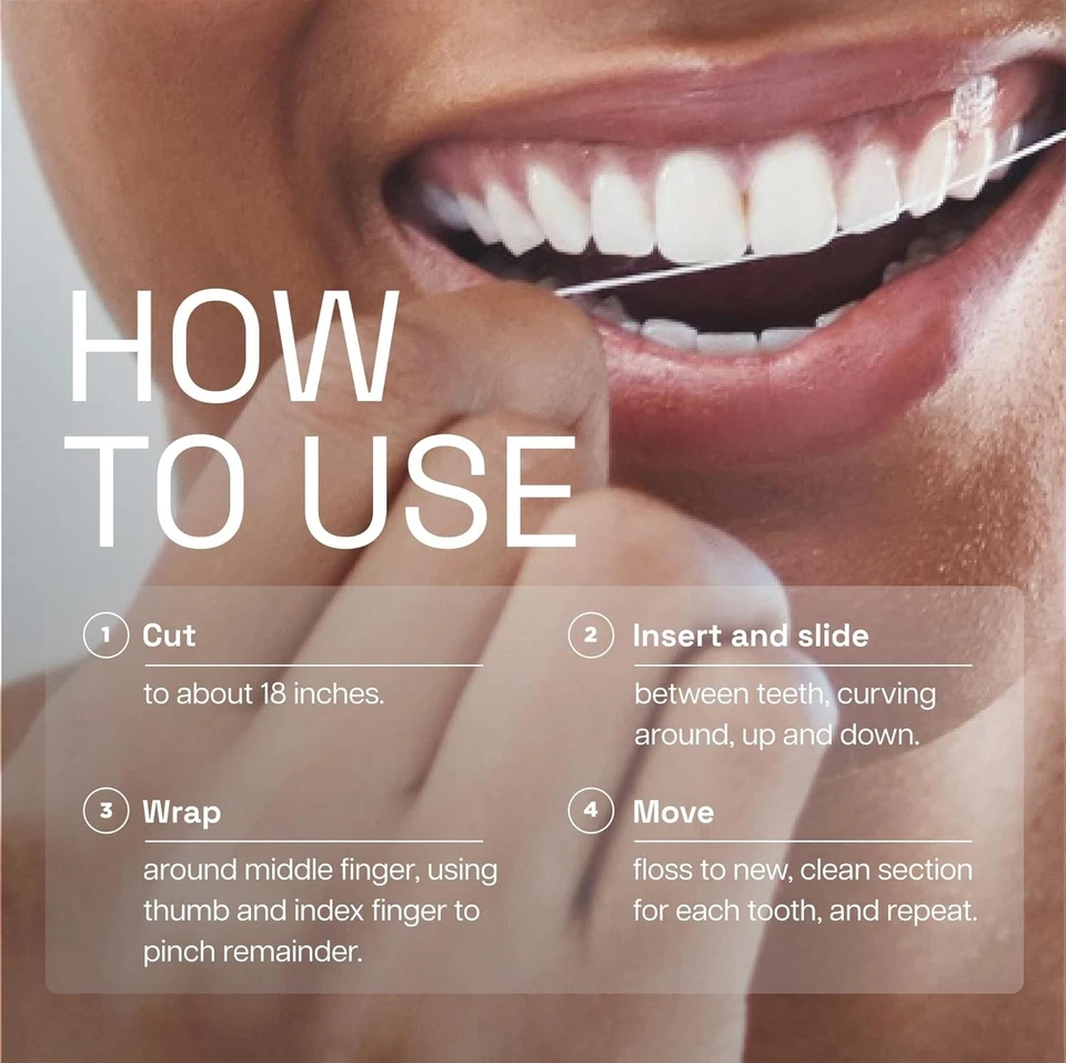 Fita dental encerada REACH Dentotape, sem sabor, 300 pés (pacote com 6) - Imagem 4 de 4