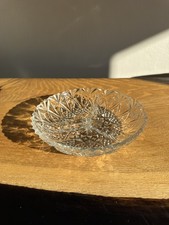 Walther Glas Moldavia Schale Teller Geteilt Bleikristall Vintage