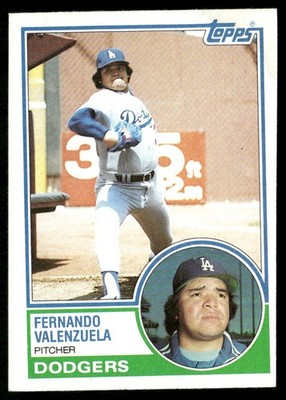 Fernando Valenzuela 1983 Topps #40 Los Angeles Dodgers EX MC