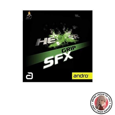 New andro HEXER GRIP SFX Table Tennis Rubber Inverted Soft Tension Spin Red