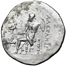 Alexander III The Great AR Tetradrachm "Zeus, Pegasus" Alabanda Very fine
