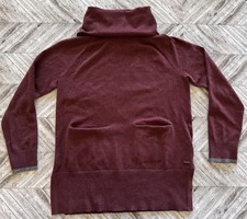 Roots Cabin Sweater Womens Small Purple Red Cottagecore Boho Cowl Cabincore Y2K