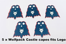 5 Stück Wolf Wolfsrudel Umhänge Umhänge für Castle kompatibel passend für Lego Minifiguren
