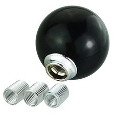 Black Shift Knob Gear Shifter Head Round Stick Shift Knob Billiard Black-1