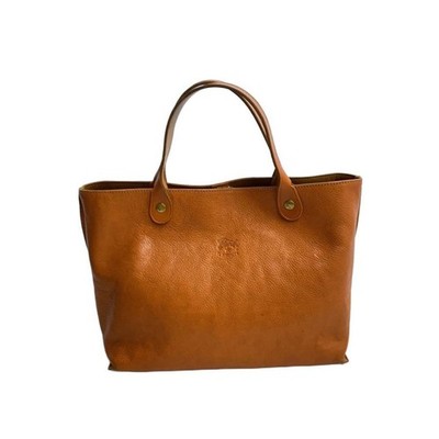 IL BISONTE Handbag/Leather/CML/Plain
