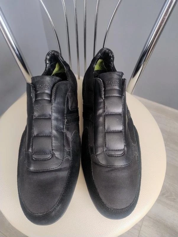 Men Hugo Boss Loafers Black Leather 46 - Bild 1 von 4