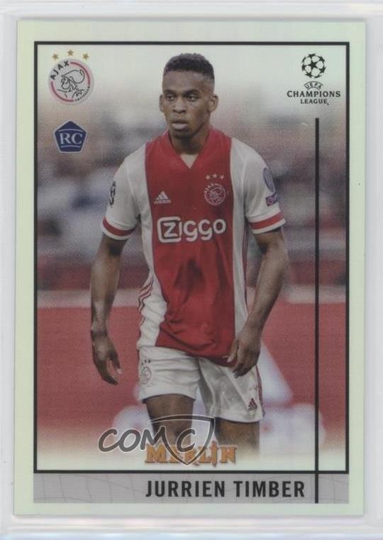 2020 Topps Merlin Collection Chrome UCL Refractor Jurrien Timber Rookie RC 07mp