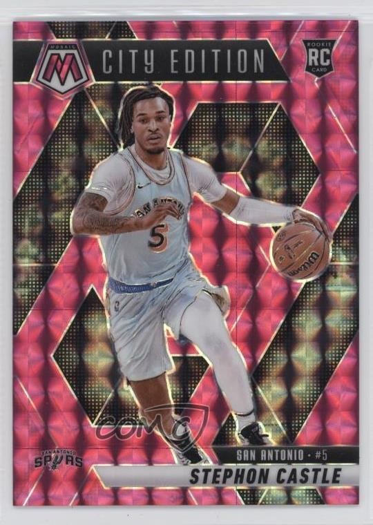 2024 Panini Mosaic City Edition Pink Prizm 138/175 Stephon Castle Rookie RC rf2