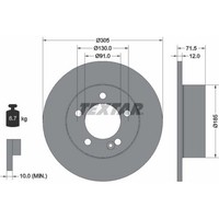 2X Textar 92228800 Bremsscheibe FüR Opel Renault Movano Master X62 Ev Hv Uv Fv