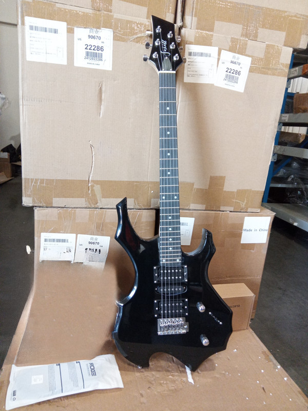 Open Box black Electric Guitar Rosewood Fretboard 1ZC1C7980312842075
