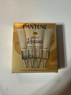Pantene Miracle Intense Rescue Shots Dry Hair Treatment 4 Pack 0.5 fl oz x 4