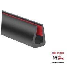 Rubber Edge Trim, 1/4" Self Adhesive Flexible U Channel Edge Protecter for