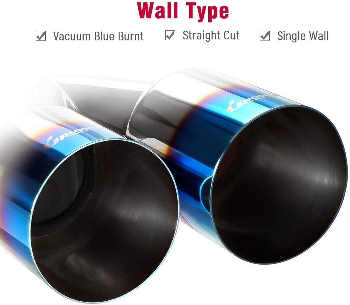 Tubo de punta silenciador cola de escape con salidas dobles rectas universal