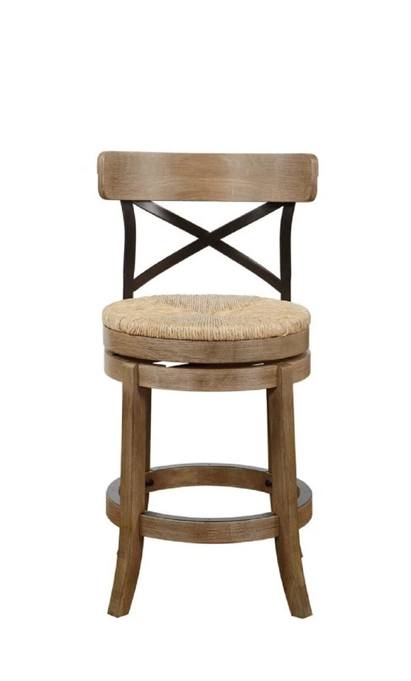 Boraam Myrtle Counter Height Stool, 24-Inch, Wheat Wire-Brush - Image 4 of 4