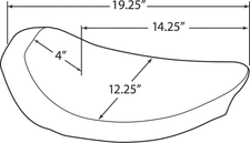 DRAG SPECIALTIES SEATS Low Solo Fits Seat - Smooth - FX/FL '58-'84 0805-0087