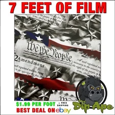 Hydrographic film second amendment  hydro dipping 7' x 20" hydro dip 2nd