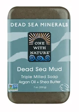 One with Nature Dead Sea Mud Triple Milled Soap w/ Argan Oil & Shea Butter,7 Oz