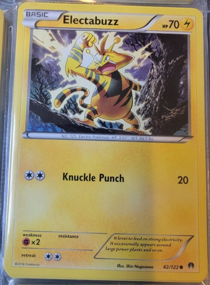 Electabuzz # 42/122 XY: Breakpoint Set Pokemon Trading Cards TCG Game NM/MINT