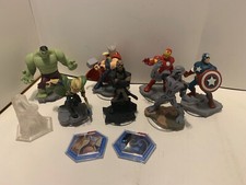 Disney Infinity Marvel Lot Of 7 Plus Crystal 2 Power Discs Disney Infinity Marvel Lot Of 7 Plus Crystal 2 Power Discs