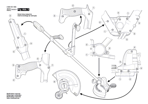 Bosch Ersatzteile für UniversalGrassCut 18-260 Akku Rasentrimmer - Bild 3 von 111