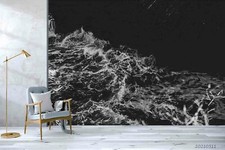 3D Black White Spray Self-adhesive Removeable Wallpaper Wall Mural 592