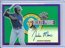 2019 Leaf Metal JOSHUA MEARS State Pride Purple Prismatic Auto RC 5/25 Padres