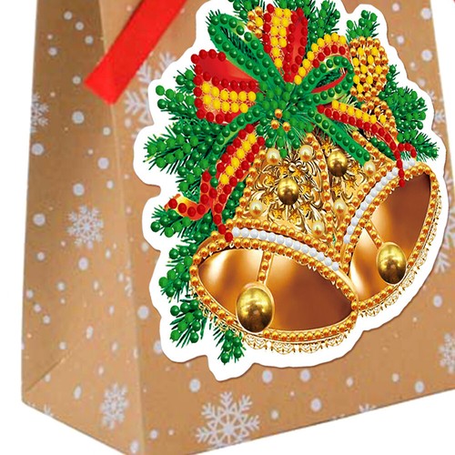 Sacs cadeaux de noël pour peinture diamant, 8 pièces, pour biscuits, bonbons, ca - Photo 9/10