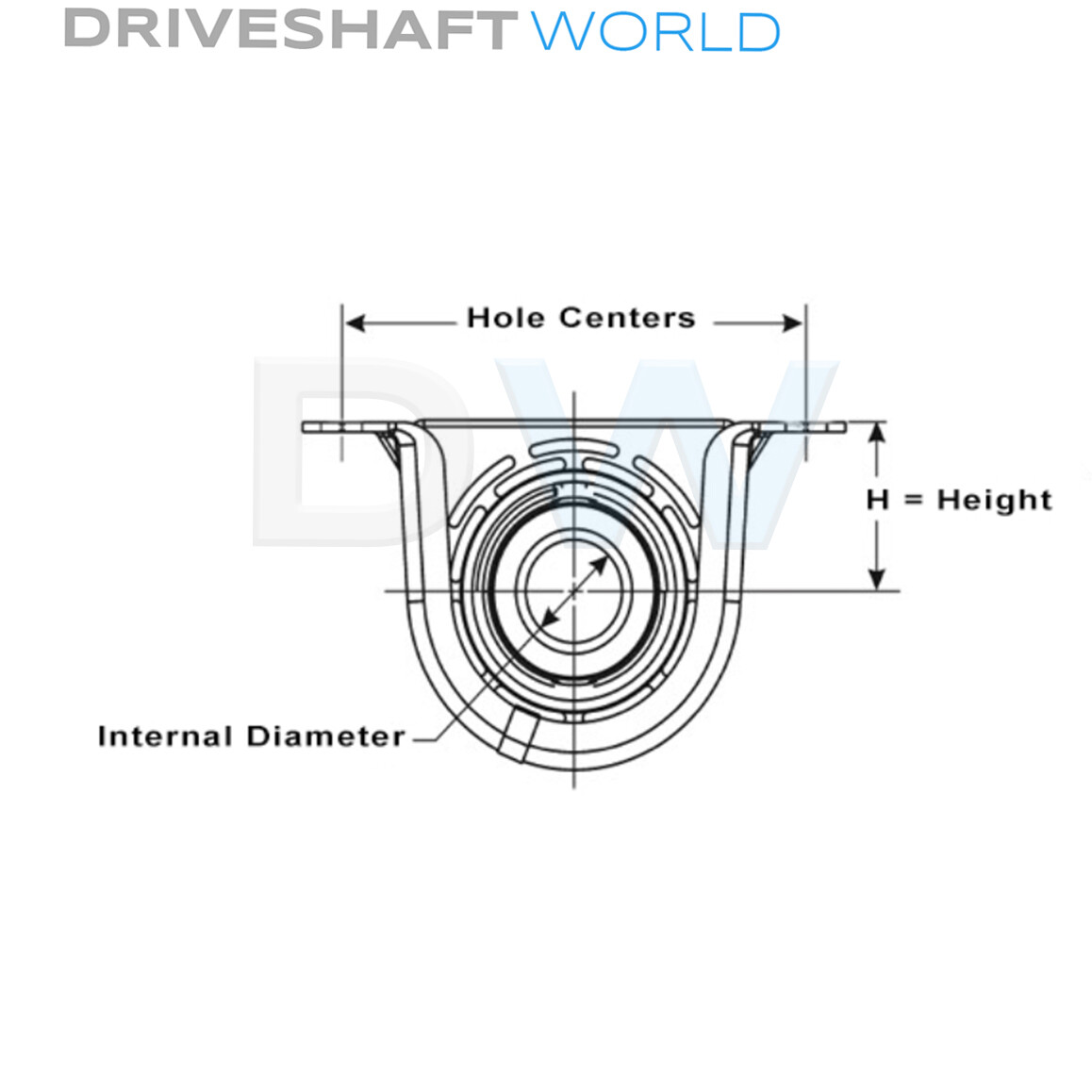 Spicer 350CB04X 10133158 SPL350 Series Driveshaft Center Support 