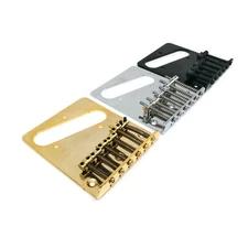 Electric Guitar Bridge Top Load 6 Saddles Gold Chrome Black For Tele Telecasters
