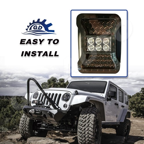 Conjunto de luces traseras traseras LED LED para luces traseras Wrangler JK 2007-2018 (lente ahumada) - Imagen 3 de 7