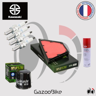 Kit D'entretien Pour Kawasaki Z750 (ZR750) 2011-2012 - Filtres Et Bougies - Modèles MBF, MCF, ABS