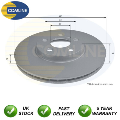 Brake Disc Front Comline Fits Countryman Clubman X1 1.5 D 1.6 2.0 #1