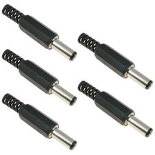 5x 2.1mm x 5.5mm Male Power Plug Jack DC Connector 14mm Long